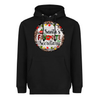 Black christmas santas favorite secretary    light Heavyweight Hoodie - AdoDesignShop