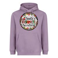 Lavender christmas santas favorite secretary    light Heavyweight Hoodie - AdoDesignShop