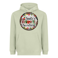 Matcha christmas santas favorite secretary    light Heavyweight Hoodie - AdoDesignShop