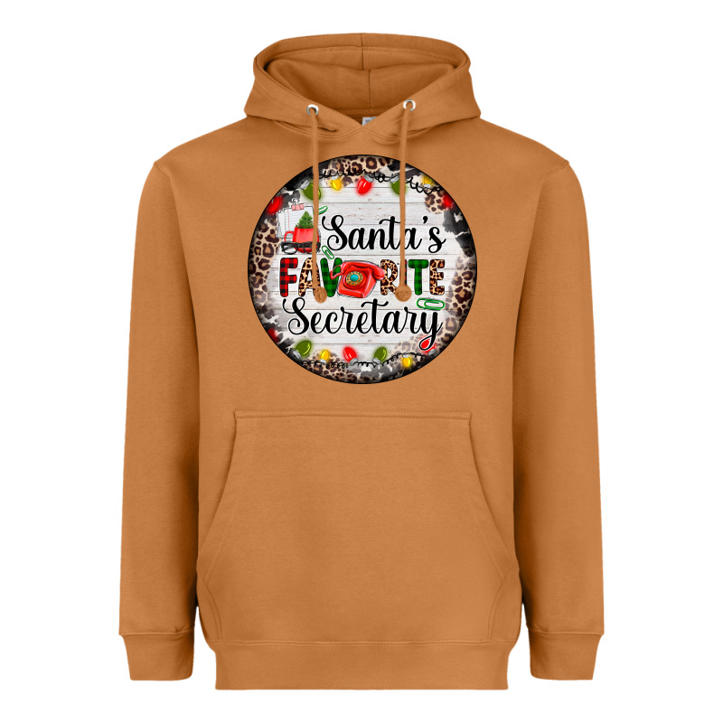 Christmas Santas Favorite Secretary    Light Heavyweight Hoodie by AdoDesignShop | Teevron