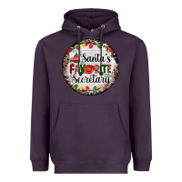 Plum christmas santas favorite secretary    light Heavyweight Hoodie - AdoDesignShop