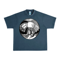 Midnight Navy M.C. Escher Spherical Self Portrait Urban Heavy Tee - longCreatives