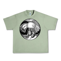 Oil Green M.C. Escher Spherical Self Portrait Urban Heavy Tee - longCreatives