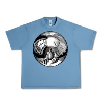 Pebble Blue M.C. Escher Spherical Self Portrait Urban Heavy Tee - longCreatives