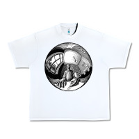 White M.C. Escher Spherical Self Portrait Urban Heavy Tee - longCreatives