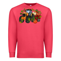 Cardinal fall tractor with pumpkin Premium Sweatshirt - AdoDesignShop