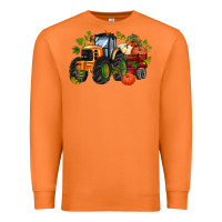 Carrot fall tractor with pumpkin Premium Sweatshirt - AdoDesignShop