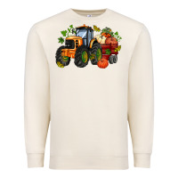 Sandshell fall tractor with pumpkin Premium Sweatshirt - AdoDesignShop
