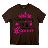 Chocolate Brown Celebrating With the 18th Birthday Queen Heavy Core Tee - Bettercallsaul