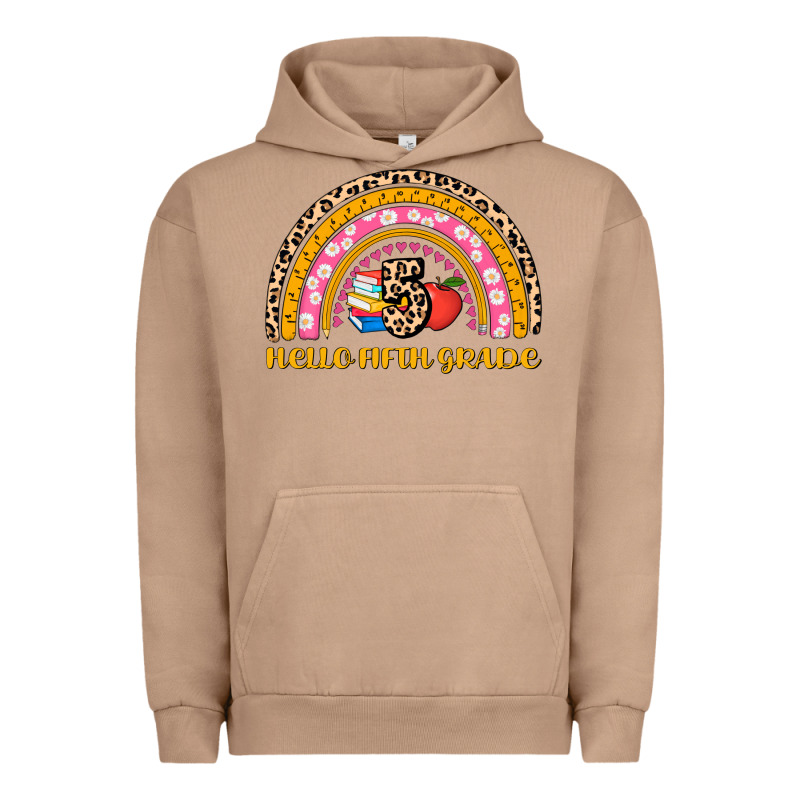 Back To School Rainbow Hello Fifth Grade Urban Hoodie by AdoDesignShop | Teevron
