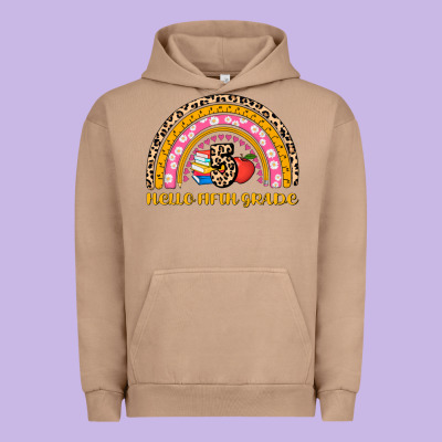 Back To School Rainbow Hello Fifth Grade Urban Hoodie Designed By Adodesignshop