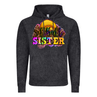 Vintage Black softball sister Vintage Hoodie - OliviaCreatesArt