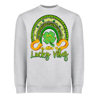 Heather Grey lucky vibes Heavyweight Sweatshirt - Artiststas