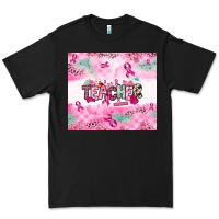 Black Breast Cancer Teacher Premium Tee - NancyCooperArtShop