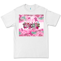 White Breast Cancer Teacher Premium Tee - NancyCooperArtShop