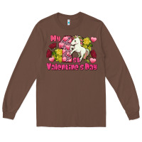 Chestnut My first Valentine's Day Unicorn Long Sleeve Tee - FaDigitalArtStudio