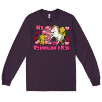 Plum My first Valentine's Day Unicorn Long Sleeve Tee - FaDigitalArtStudio