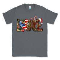 Charcoal Heather Army christmas love 4th Of July Classic Tee - HowdyJamesFarm