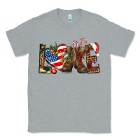 Heather Grey Army christmas love 4th Of July Classic Tee - HowdyJamesFarm