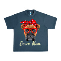 Midnight Navy Boxer Mom Dogs  Mothers Day Dog Lovers Gifts For Women Urban Heavy Tee - longCreatives