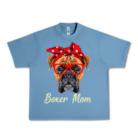 Pebble Blue Boxer Mom Dogs  Mothers Day Dog Lovers Gifts For Women Urban Heavy Tee - longCreatives