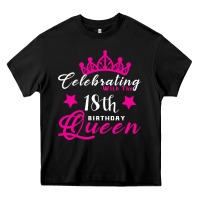 Black Celebrating With the 18th Birthday Queen Heavy Core Tee - Bettercallsaul