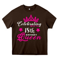 Chocolate Brown Celebrating With the 18th Birthday Queen Heavy Core Tee - Bettercallsaul