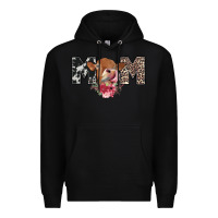 Black mom cow Premium Hoodie - CowhideDigitalArt