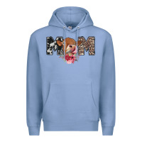 Colony Blue mom cow Premium Hoodie - CowhideDigitalArt