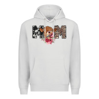 Dove Grey mom cow Premium Hoodie - CowhideDigitalArt