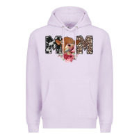 Lilac mom cow Premium Hoodie - CowhideDigitalArt