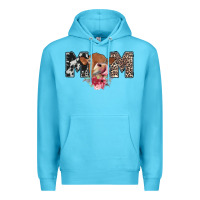 Ocean Blue mom cow Premium Hoodie - CowhideDigitalArt