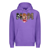 Purple mom cow Premium Hoodie - CowhideDigitalArt