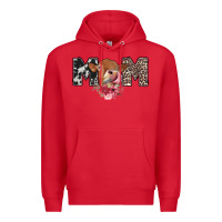 Red mom cow Premium Hoodie - CowhideDigitalArt