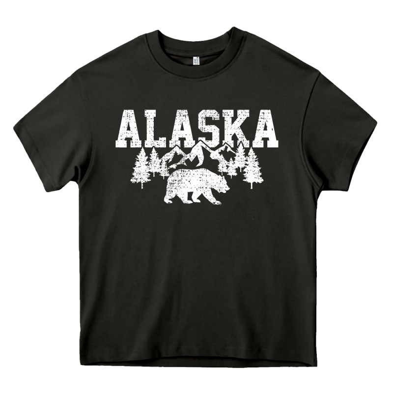 Alaska Mountains Forest Hunting Usa Heavy Core Tee by longCreatives | Teevron