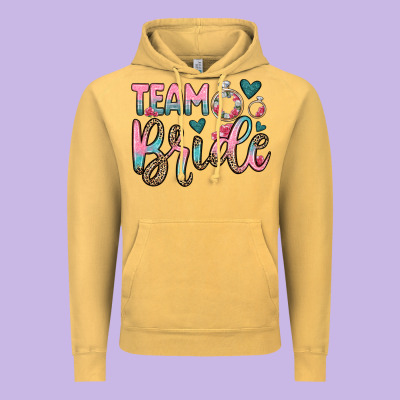 Team Bride Vintage Hoodie Designed By Oliviacreatesart