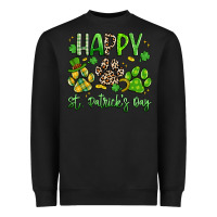 Black happy st. patricks day paws Heavyweight Sweatshirt - Artiststas