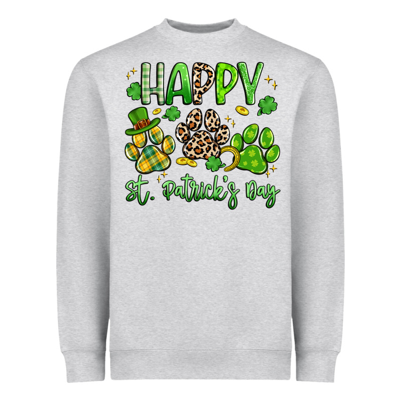 Happy St. Patricks Day Paws Heavyweight Sweatshirt by Artiststas | Teevron