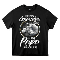 Being Grandpa Is An Honor Being Papa Is Priceless, Gift Dad Heavy Core Tee | Teevron