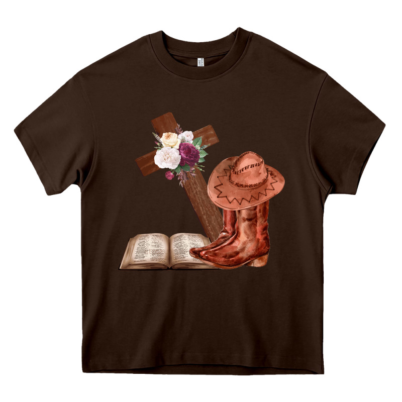 Boots With Bible And Cross Heavy Core Tee by Bettercallsaul | Teevron