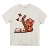 Cream Boots with Bible and cross Heavy Core Tee - Bettercallsaul