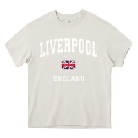 Cream Liverpool England Vintage Athletic Sports Design Heavy Core Tee - longCreatives