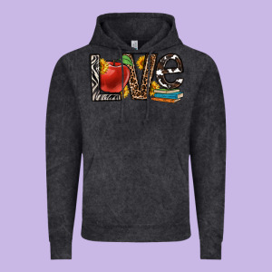 Love Teacher Vintage Hoodie Designed By Oliviacreatesart