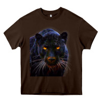 Chocolate Brown Black Panther, Big Cat T Heavy Core Tee - longCreatives