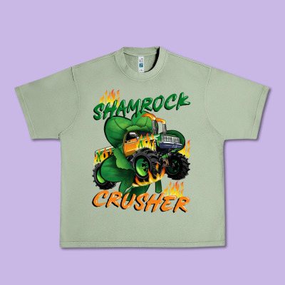 Shamrock Crusher St. Patrick's Day Urban Heavy Tee Designed By Cowgirlartshop