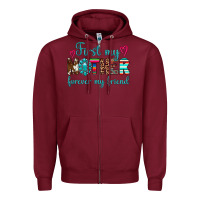 Burgundy first my mother forever my friend Zipper Hoodie - Artiststas