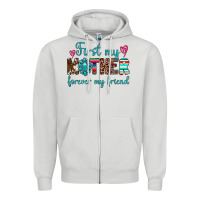 Dove Grey first my mother forever my friend Zipper Hoodie - Artiststas