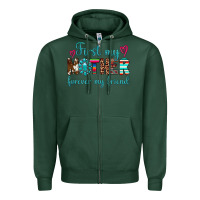 Sports Green first my mother forever my friend Zipper Hoodie - Artiststas