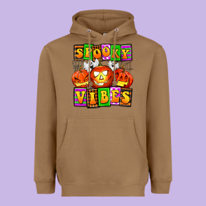 Spooky Vibes Heavyweight Hoodie Designed By Adodesignshop