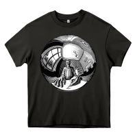 Asphalt M.C. Escher Spherical Self Portrait Heavy Core Tee - longCreatives